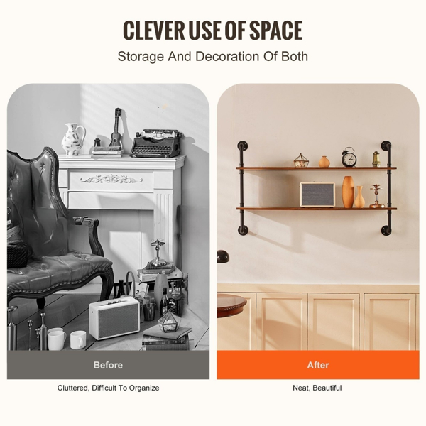 3层工业管架，24x7.87英寸，厨房和卧室壁挂式存储解决方案，节省空间设计（周末不发货，禁售亚马逊）-7