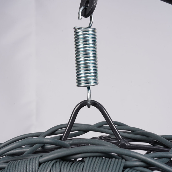 带支架和靠垫的猫咪秋千床，藤条外观的猫蛋椅，室内悬挂式秋千猫床，适合猫咪、小型犬和小动物，棕色-1