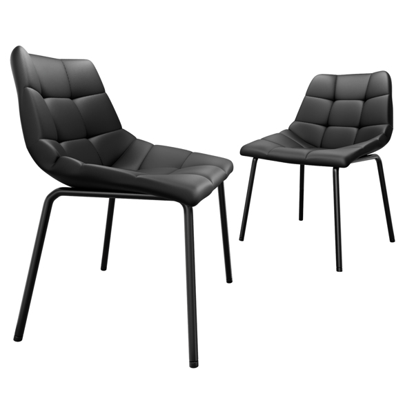 Esszimmerstühle 2er Set, Stühle Esszimmer Kunstleder mit Hoher Rückenlehne, Küchenstühle Modern mit Metallfüßen, Gepolsterter Esstisch Stühle Geeignet für Wohnzimmer Küche