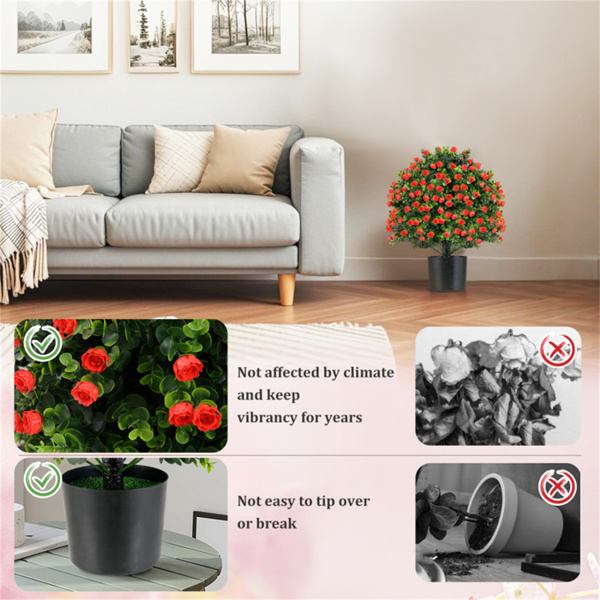 2棵红色人造玫瑰树   （amazon shipping-发货，WALMART禁止销售）-6