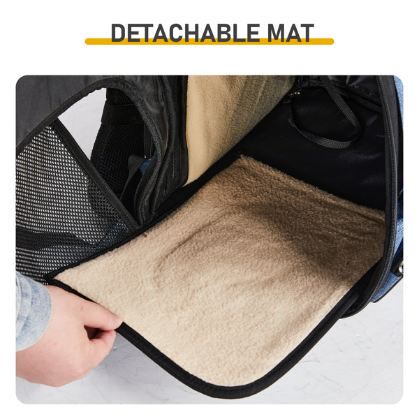 Pet Carrier Backpack, Expandable Cat Dog Carrier with Back Extension, Breathable Mesh Travel Backpack for Small Dogs Cats, Soft-Sided Pet Backpack Holds up to 26 lbs
