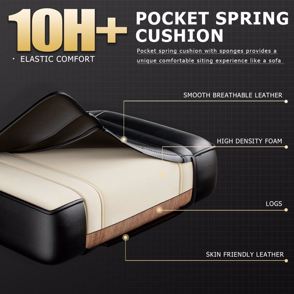 游戏椅，带脚踏和腰部支撑的电脑椅，带头枕的人体工学游戏椅，可调节高度的游戏玩家椅，办公桌椅-6