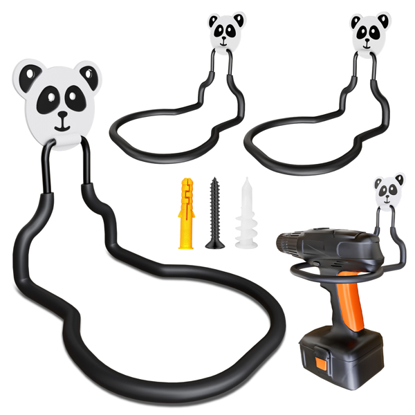 4件套电动工具收纳架重型洞洞板壁挂支架，不锈钢材质电钻存储架，完美适用于车库、家庭、储物间、车间及后院工坊的收纳需求-1