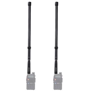 BAOFENG BF-152A Ham Radio Upgraded Antenna VHF/UHF 18.89-inch,High Gain Foldable Soft Antenna for Baofeng UV-5R BF-F8HP 5RM/5RH K5PLUS UV-21R AR-152 Quansheng K6 UVK5(8)