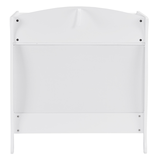 三层抽屉 白色 油漆面密度板 90.5*58*92cm 儿童木床 带安全带 换尿布台 婴儿-23