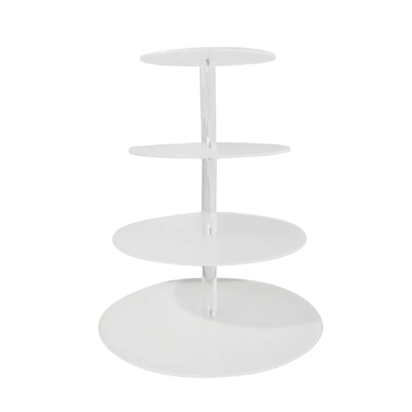 透明水波纹圆形甜品台多层亚克力展示架婚礼生日摆台架 亚克力四层-5