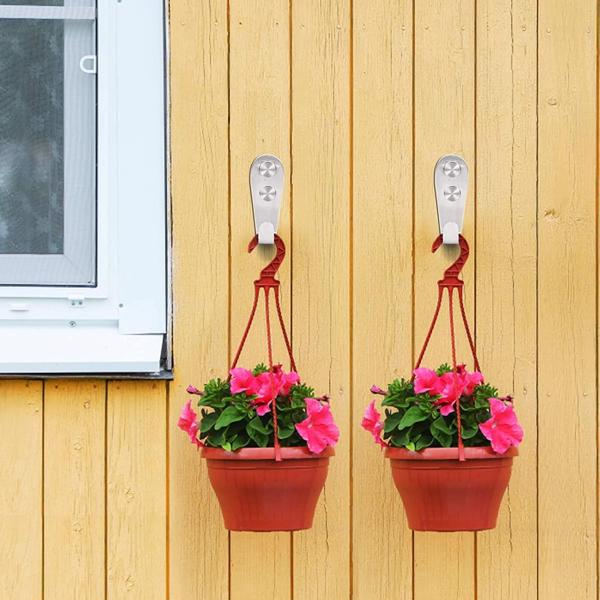 5件套大号L型不锈钢挂钩玄关门板衣橱书包（白色）-4