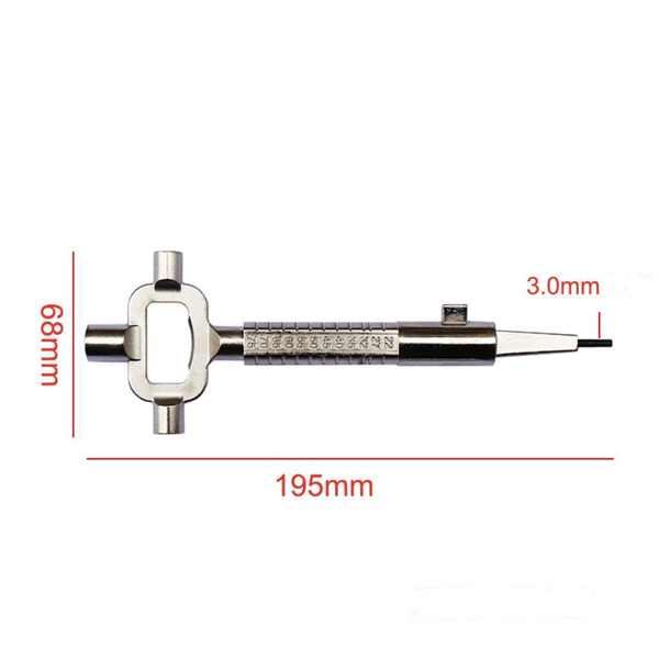 Sliver Locksmith Tool Multi Purpose Cylinder Gauge Cam Turner Spindle Turner Accessories