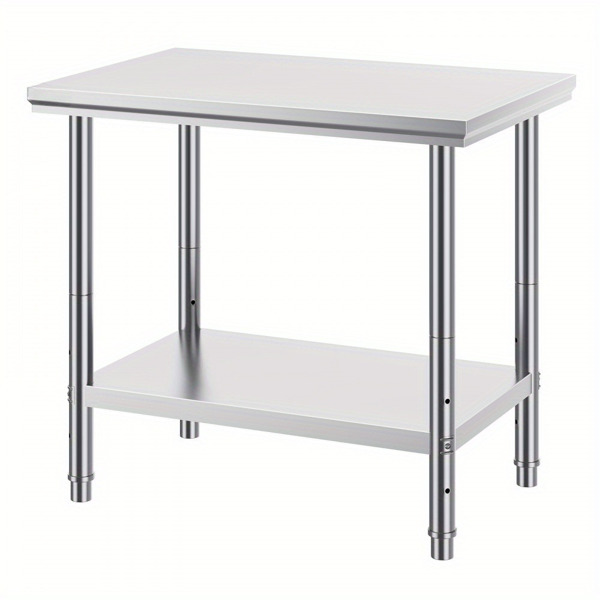 35×24×31英寸不锈钢商用工作台，700磅超负荷能力+3速高度调节，厨房/餐厅/车库/后院专业级备餐工作站（周末不发货，禁售亚马逊）-11