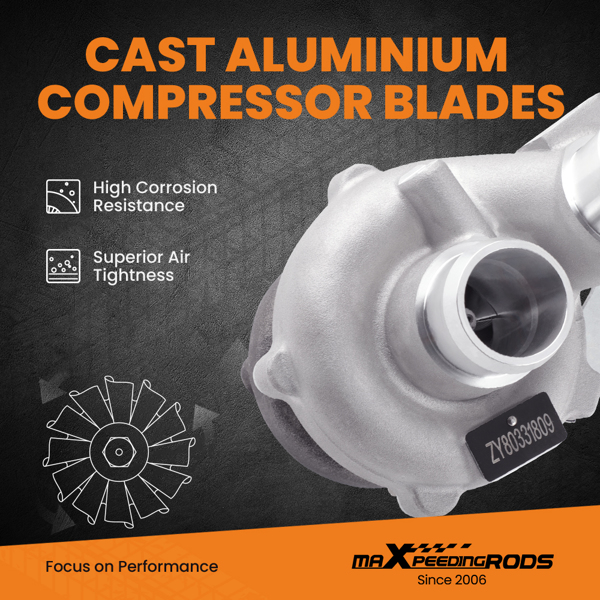 K03 涡轮增压器 适用于福特 3.5L Ecoboost F150 2013-2016 左侧涡轮增压器带垫片-5