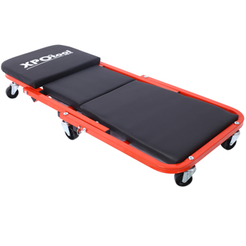 Mechanic Creeper, Garage Gift, 36\\" Z Creeper Seat, 2 in 1 Mechanic Gifts, 300 lbs Capacity, Low Profile Creeper with 6 pcs Wheels in Garage/Shop for Fathers Day Tool Gift ,red color 