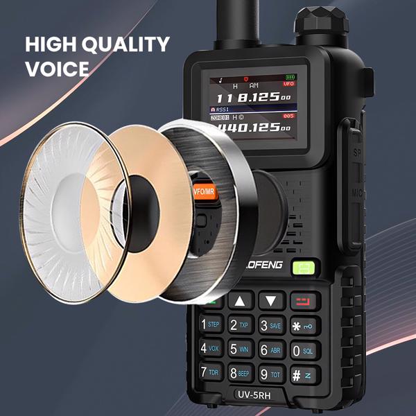宝峰 Baofeng UV-5RH 10w 彩屏大功率双频对讲机 黑色 7个装 -7