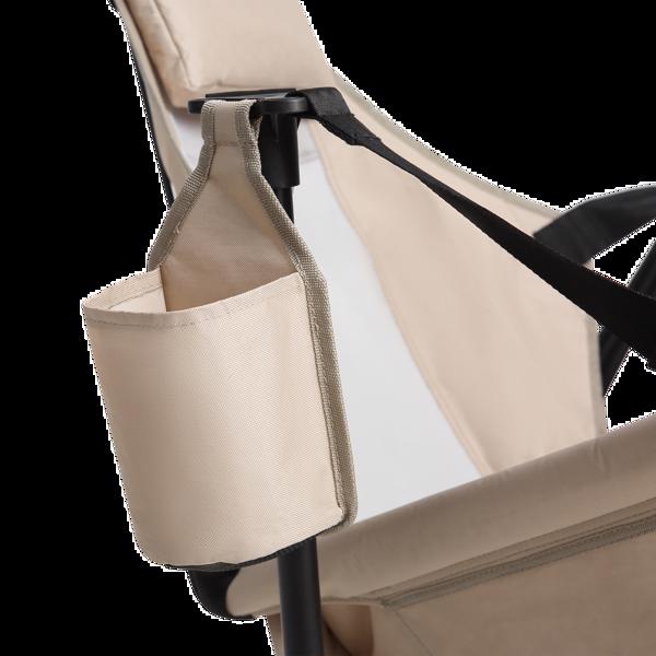 吊床露营椅，折叠便携式摇椅，铝合金可调节靠背摇摆椅，带枕头杯架，带手提包的躺椅，适合户外旅行草坪后院，卡其色-20