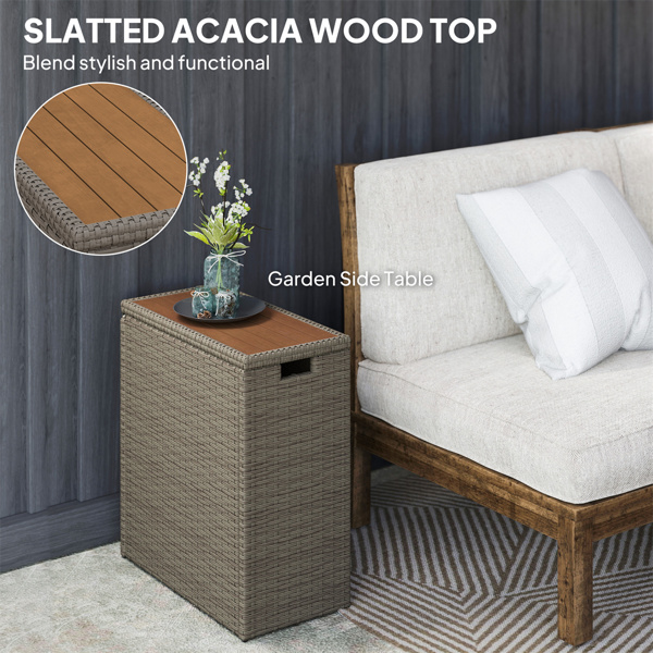Wicker Outdoor Storage Box