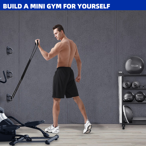 弹力阻力健身拳击开肩美背颈拉伸瑜伽训练专业拉力器套装-3