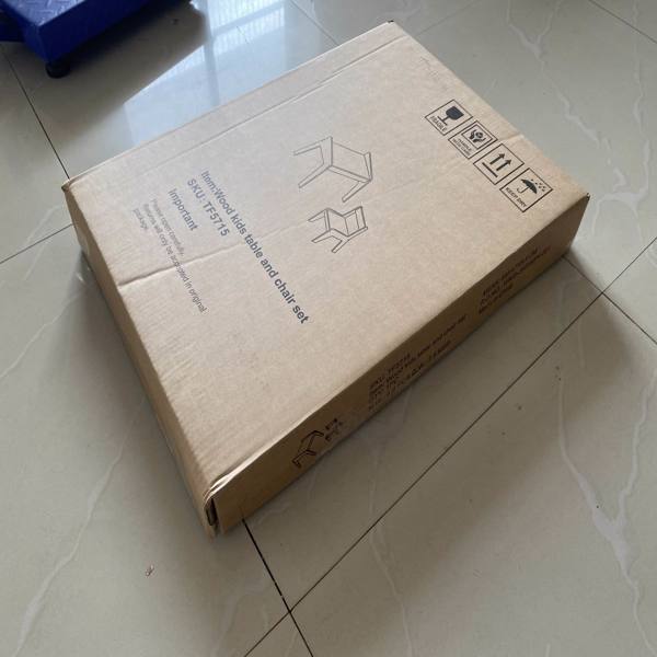 儿童桌套装（带一把椅子），木制儿童学习桌，2-8 岁儿童家具，白色+自然色-15