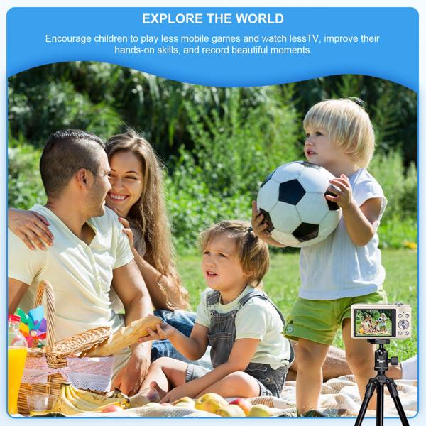 Digital Point and Shoot Camera, Compact Digital Camera with 2.88' IPS Screen 48MP 4K for Photo and Video, Small Digital Camera Support 16X Zoom Macro Mode and Flash, Beginner Camera for Teens