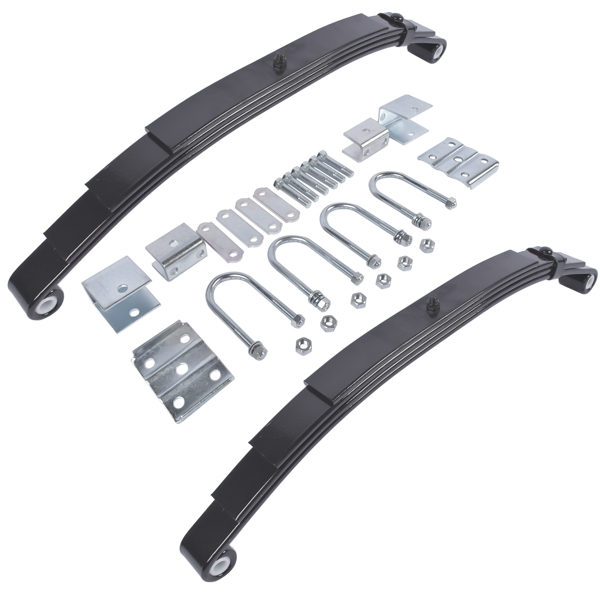 3500lb Single Trailer Axle Suspension Kit Leaf Spring U-bolt & Hanger Kit Include Complete tandem trailer axle hanger kit for 1-3/4