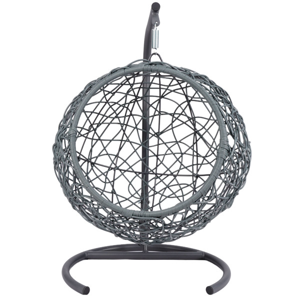 Cat Swing Bed with Stand & Cushion, Cat Egg Chair with Rattan Wicker Appearance, Indoor Hanging Swinging Cat Bed for Cats, Small Dogs, and Small Animals, Green