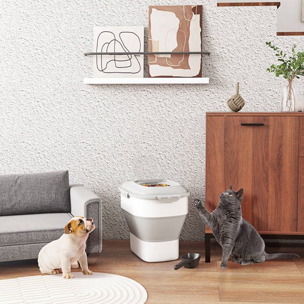 Dog Food Storage Container Collapsible Design
