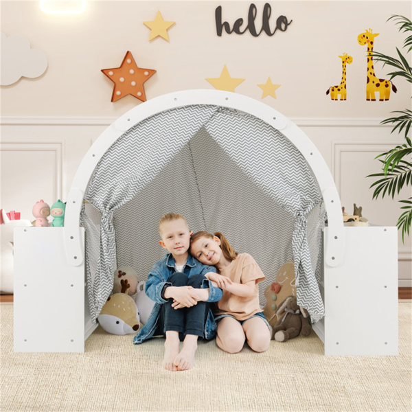 Versatile Kids Playhouse With totally 8 cubbies and 2 countertops