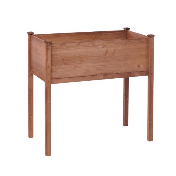 48x24x30英寸带腿高架花坛，高架木制花箱，适合户外植物花卉水果蔬菜香草种植-16