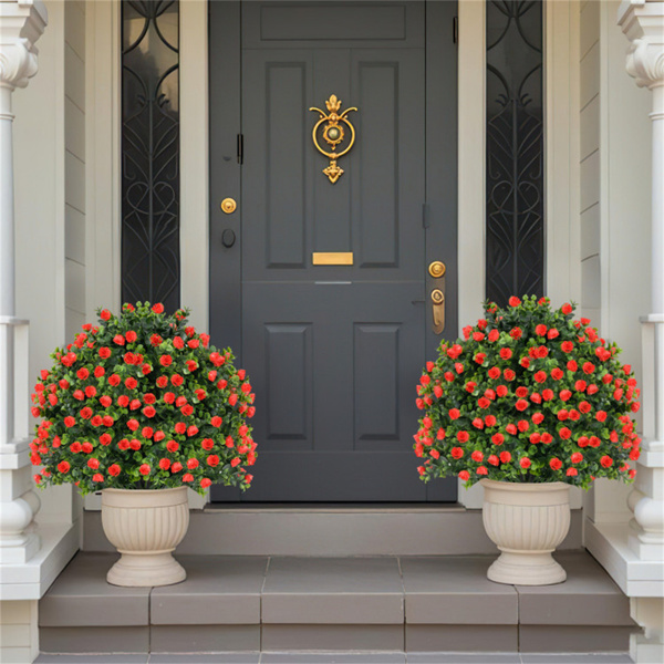 2棵红色人造玫瑰树   （amazon shipping-发货，WALMART禁止销售）-2