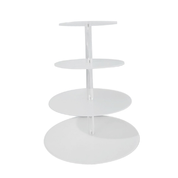 透明水波纹圆形甜品台多层亚克力展示架婚礼生日摆台架 亚克力四层-1