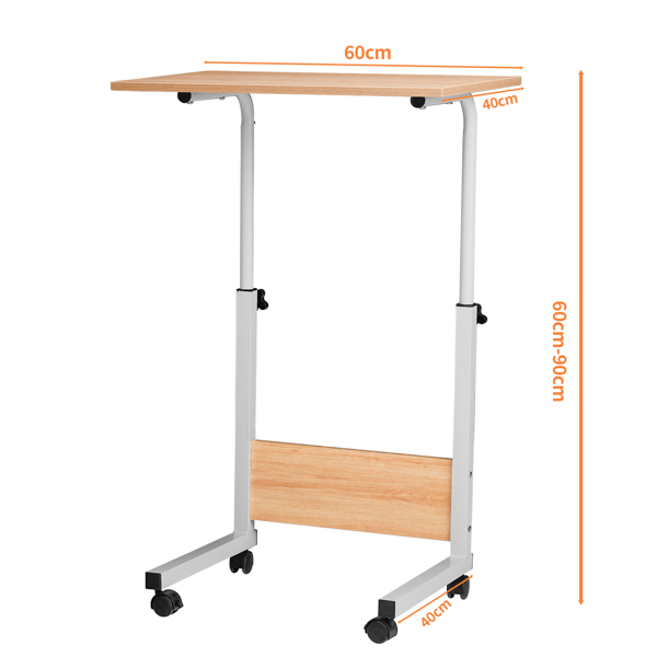 Adjustable Oak-Finish P2 Particle Board Computer Desk (60cm) - Versatile & Space-Saving