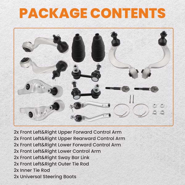  前上下控制臂套件适用于Lexus  LS460 RWD 2007-17 前进或后退-9