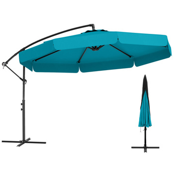 10 Feet Patio Cantilever Umbrella - Turquoise