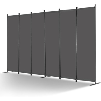 6-Panel Folding Room Divider, <b style=\\'color:red\\'>Portable</b> Privacy Screen for Office, Bedroom, Living Room Separation