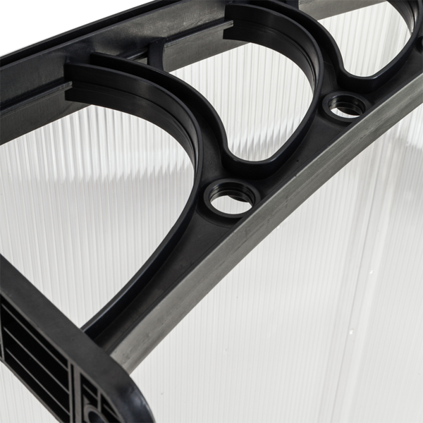 HT-100 x 96cm Household Application Door & Window Rain Cover Eaves Black Holder
