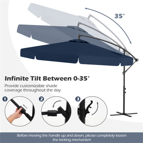 10英尺露台悬臂伞-海军蓝（amazon shipping-发货，WALMART禁止销售）周末不发货-4