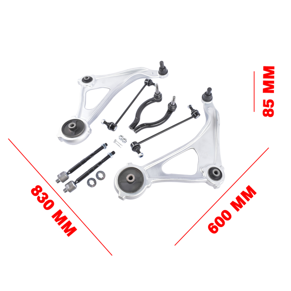 控制臂套装 8Pcs Front Left and Right Lower Control Arm Suspension Kit for Nissan Altima Maxima 2.5 3.5 2015-2023 54500-9HP0A 54501-9HP0A-2
