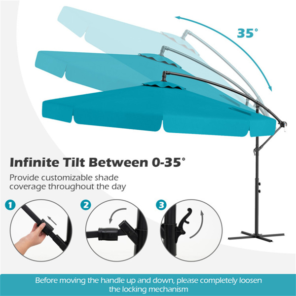 10英尺露台悬臂伞-天蓝色（amazon shipping-发货，WALMART禁止销售）周末不发货-3
