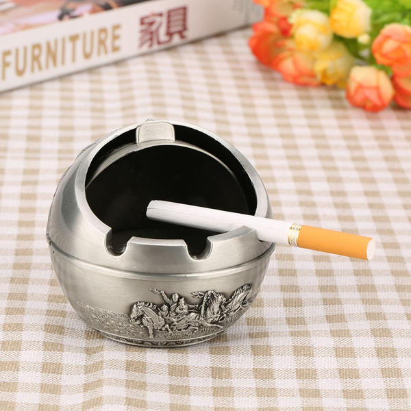 俄罗斯多色复古城堡车载带盖烟灰缸收纳箱礼品(7.5*7.5城堡古锡色)-2