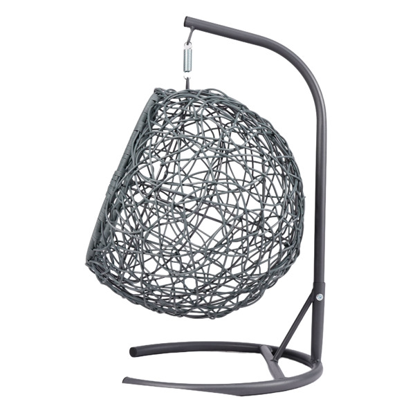 带支架和靠垫的猫咪秋千床，藤条外观的猫蛋椅，室内悬挂式秋千猫床，适合猫咪、小型犬和小动物，棕色-13