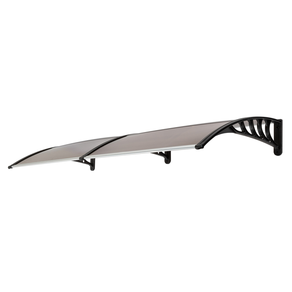 HT-200 x 100 Household Application Door & Window Rain Cover Eaves Brown Board & Black Holder