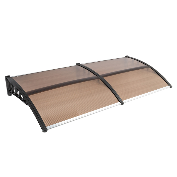 HT-200 x 100 Household Application Door & Window Rain Cover Eaves Brown Board & Black Holder