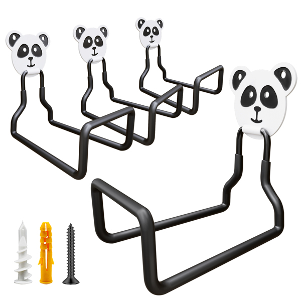 4PCS U型重型实用挂钩壁挂储物工具梯子挂钩车库吊梯挂钩 金属花园软管支架壁挂式壁挂式-1