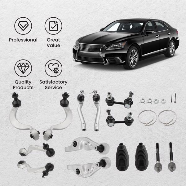  前上下控制臂套件适用于Lexus  LS460 RWD 2007-17 前进或后退-7