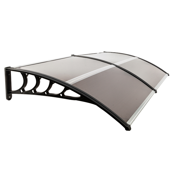 HT-200 x 100 Household Application Door & Window Rain Cover Eaves Brown Board & Black Holder