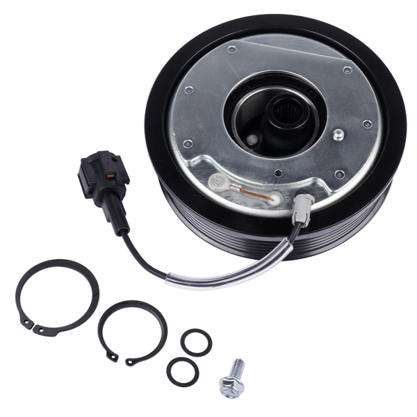 A/C Compressor Clutch Assembly Kit For Nissan Cube 2009-2013 L4 1.8L Versa 2010-2012 L4 1.8L GAS DOHC CR-10 92600CJ63A 92600CJ63D 92600CJ63E