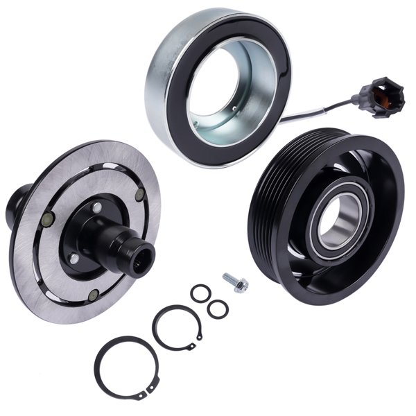 A/C Compressor Clutch Assembly Kit For Nissan Cube 2009-2013 L4 1.8L Versa 2010-2012 L4 1.8L GAS DOHC CR-10 92600CJ63A 92600CJ63D 92600CJ63E