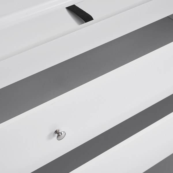 三层抽屉 白色 油漆面密度板 90.5*58*92cm 儿童木床 带安全带 换尿布台 婴儿-26