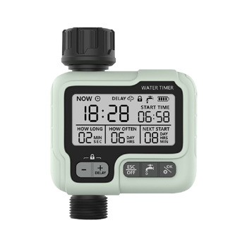 Digital Water Timer, Sprinkler Timer Programmable with Rain Delay, Garden Hose Timers for Watering with Large LCD Display