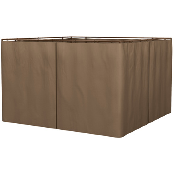 Universal Gazebo Sidewallt  Coffee-AS ( Amazon Shipping)（Prohibited by WalMart）