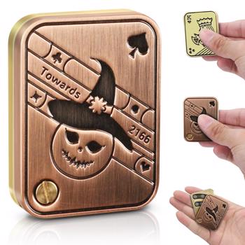VINCIGO EDC Metal Magnetic Poker Push Card - Top Stress & Anxiety Relief Toy for Adults with ADHD,Cool Office Gadget & Ideal Gift for Men | Noiseless Fidget, Easy - to - Grip Fidget,