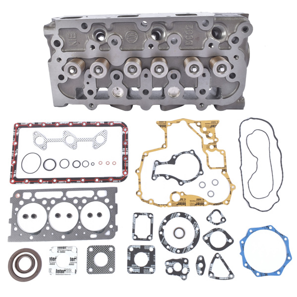 缸盖总成 Full Cylinder Head Valve & Spring Gasket for Kubota D902 Engine RTV900 RTV900W-5